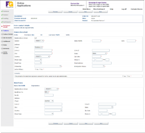 Screenshot of Participant Details form