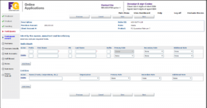 Screenshot of Participant form